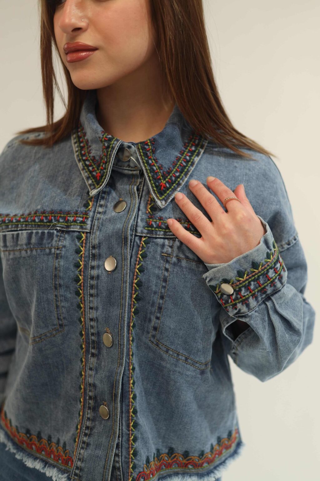 Embroidered Denim Jacket