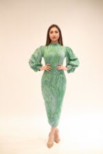 wool midi dress