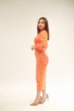wool midi dress